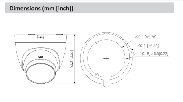 دوربین مداربسته داهوا HDCVI دو مگاپیکسل HAC-HDW1200TRQP-A - Image 2