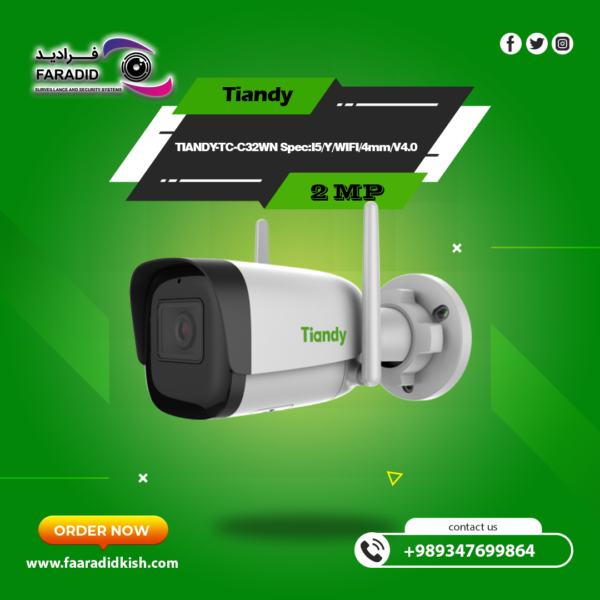 دوربین مداربسته تیاندی تحت شبکه دو مگاپیکسل 🛜 TC-C32WN Spec:I5/Y/WIFI/4mm/V4.0