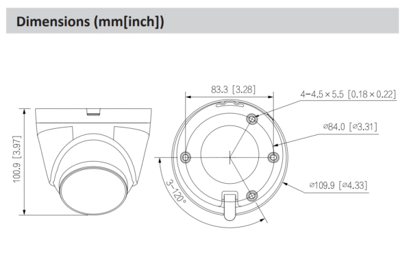 دوربین مداربسته داهوا تحت شبکه چهار مگاپیکسل DH-IPC-HDW1439V-A-IL - Image 2