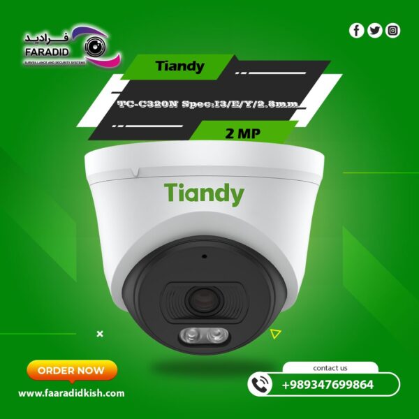 دوربین مداربسته تیاندی تحت شبکه دو مگاپیکسل Tiandy TC-C320N Spec:I3/E/Y/2.8mm